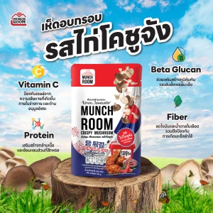 ขนมเห็ดนางฟ้าอบกรอบ รสไก่โคชูจัง